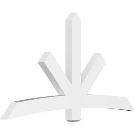 Ekena Millwork Alberta Architectural Grade PVC Gable Bracket, 84"W x 45 1/2"H x 4"D x 6"F, 13/12 Pitch GBP084X46X0406ALB00